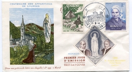 1 Ier Jour Centenaire Apparition De Lourdes En 1958 - Cartas & Documentos