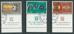 1964 ISRAELE USATO ANNIVERSARIO DELLO STATO CON APPENDICE - T8-3 - Used Stamps (with Tabs)