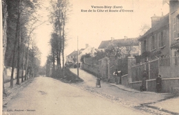 27-VERNON-BIZY- RUE DE LA CÔTE ET ROUTE D'EVREUX - Vernon