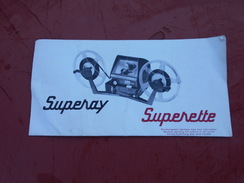 Notice De Visionneuse  Superay  Superette  Super 8 - Audio-Visual