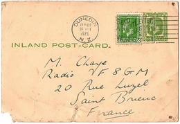 LGB 178 - NOUVELLE ZELANDE Entier Postal Carte De Dunedin Pour Saint-Brieuc 1926 - Entiers Postaux