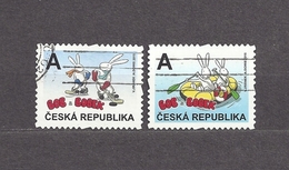 Czech Republic  Tschechische Republik  2015 ⊙ Mi 844-845 Bob And Bobek Playing Ice Hockey, Floating In A Boat.. C.5 - Usados