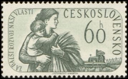 Czechoslovakia / Stamps (1960) 1116: Elections 1960 (Woman With Child; Harvest, Harvester); Painter: Jan Podhajsky - Sonstige (Land)