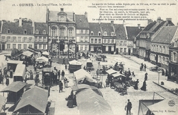 PAS DE CALAIS - 62 - GUINES - Grand Place - Le Marché- Belle Animation - Guines