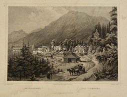 Cca 1840 Ludwig Rohbock (1820-1883): Tátrafüred Acélmetszet / Tatra Steel-engraving Page Size:... - Prints & Engravings
