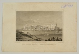 Cca 1840 Ludwig Rohbock (1820-1883): VÁc A Duna FelÅ‘l Acélmetszet / Pest Steel-engraving Page Size:... - Stampe & Incisioni