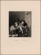 Der Barbier / The Barber, A Borbély, Acélmetszet, Papír, Jelzett, 15×13 Cm - Prints & Engravings