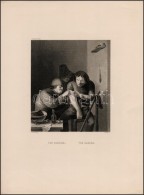 Der Barbier / The Barber, A Borbély, Acélmetszet, Papír, Jelzett, 15×13 Cm - Stampe & Incisioni