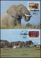 1983 WWF: Afrikai Elefánt Sor Mi 361 A-364 A 4 Db CM-en - Other & Unclassified