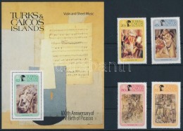 ** 1981 Picasso Születésének 100. évfordulója Sor Mi 537-540 + Blokk 31 - Other & Unclassified