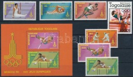 ** 1978-1980 Nyári Olimpia 1 Db Sor és 1 Db Bélyeg Mi 1278 A +  1422-1427 + Blokk Mi 154 A (Mi... - Other & Unclassified