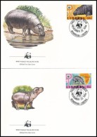 1984 WWF: Törpe Víziló Sor 4 Db FDC-n Mi 1315-1318 - Altri & Non Classificati