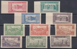 ** 1943 Függetlenség, Légiposta Fogazatlan Próbanyomat Sor / Imperforate Set Mi 267-276 - Altri & Non Classificati