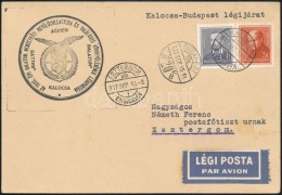 1937 Balatoni Nemzetközi RepülÅ‘ Csillagtúra Kalocsa - Budapest Légi LevelezÅ‘lap - Other & Unclassified