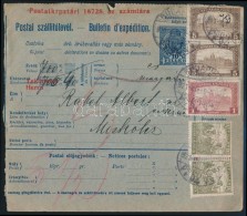 1921 Postai Szállítólevél 11,80K Bérmentesítéssel Miskolcra - Other & Unclassified