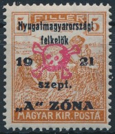 ** Nyugat-Magyarország II. 1921 Arató 5f Garancia Nélkül (25.000) - Other & Unclassified