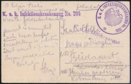 1916 Tábori Posta Képeslap 'K.u.k. Infektionskrankenzug No.206' - Other & Unclassified