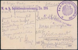 1916 Tábori Posta Képeslap 'K.u.k. Infektionskrankenzug No.206' - Altri & Non Classificati