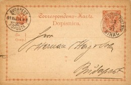 1891 Díjjegyes LevelezÅ‘lap  'K. UND K. MILIT. POST XIV BIHAC' - 'BUDAPEST' - Other & Unclassified