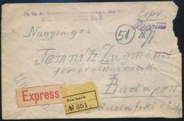 1918 Expressz Ajánlott Levél 'K.u.k. Schwerstes Art. Regt. M. 8 / MIN.-WERF.. BATT. Nr 8.' ,... - Other & Unclassified