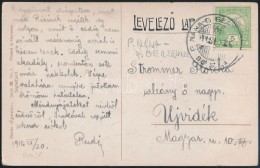 1911 Képeslap ,,P.NÁNA-G.BER(ZENCZE)'  Vasúti Bélyegzéssel - Other & Unclassified