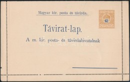 1900 62f Díjjegyes Használatlan Zárt Táviratlap - Other & Unclassified