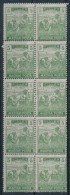 ** 1919 Magyar Posta 5f Tízes Tömb, Több értékszám Halvány +... - Other & Unclassified