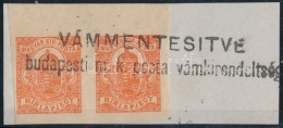 1913 Hírlapbélyeg Pár 'VÁMMENTESÍTVE Budapesti M.k. Posta... - Other & Unclassified