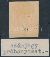 O 1909 Turul 50f Számjegy Próbanyomata - Altri & Non Classificati