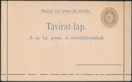1895 31kr Díjjegyes Használatlan Zárt Táviratlap - Altri & Non Classificati