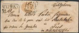 ~1865 15kr Ajánlott Levélen / On Registered Cover 'HERNANNSTADT RECOMAN.' + 'RECOMAND No...' - Pest... - Other & Unclassified