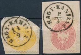 1864 2kr, 5kr 2 Kivágás ,,NAGY-KANIZSA' - Other & Unclassified