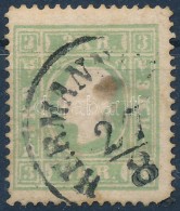 O 1858 3kr II. Zöld 'HERMANN(STADT)' (zsírfolt?) - Altri & Non Classificati