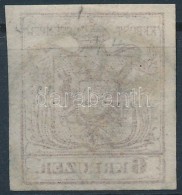 O 1850 6kr HP. Type III. Selyempapír / Silk Paper 0,07 Mm; Gépszínátnyomat / Machine... - Altri & Non Classificati