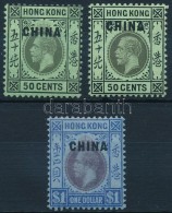* Brit Posta Kínában 1917 Mi 11 X, 11 Zb, 12 - Altri & Non Classificati