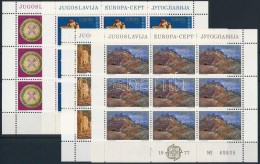 ** 1975-1976 Europa CEPT 2 Klf Kisív Sor Mi 1635 - 1636+1684 - 1685 - Altri & Non Classificati