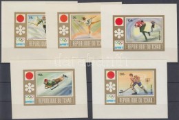 ** 1972 Sapporoi Téli Olimpia Vágott Blokksor Mi A 35-E 35 - Altri & Non Classificati