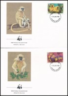 1984 WWF: Arany Langúr Sor 4 FDC-n Mi 840-843 - Other & Unclassified