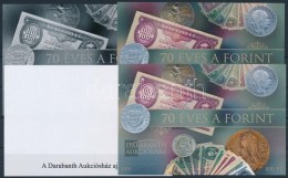 ** 2016 70 éves A Forint 4 Db-os Emlékív Garnitúra Azonos Sorszámmal (008) - Altri & Non Classificati