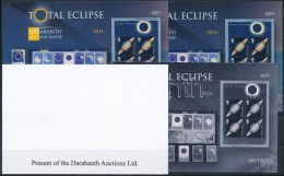 ** 2016 Total Eclipse (Napfogyatkozás) Angol NyelvÅ± Emlékív 4 Db-os Garnitúra Azonos... - Altri & Non Classificati