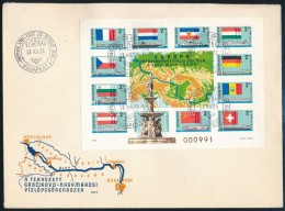 1977 Európa Transzkontinentális Vízi útja Vágott Blokk FDC-n (25.000) - Other & Unclassified