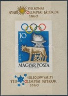 ** 1960 Római Olimpia Vágott Blokk (8.000) (kis Betapadás, Törések / Gum... - Altri & Non Classificati