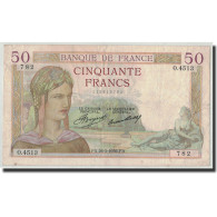 Billet, France, 50 Francs, 50 F 1934-1940 ''Cérès'', 1936, 1936-05-28, TB+ - 50 F 1934-1940 ''Cérès''