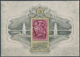 ** 1949 Lánchíd (III.) Blokk (75.000) (pici Ránc/ Small Crease ) - Other & Unclassified