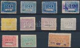 1915-1922 Nemzeti Biztosító 10 Db Kisalakú és 1 Nagyalakú Bélyege - Unclassified