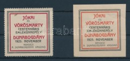 * 1925 Dunabogdány: Jókai és Vörösmarty Emlékünnep Fogazott +... - Unclassified