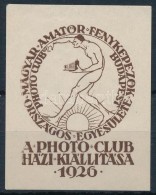 1926 A Photo Club Házi Kiállítása Vágott Levélzáró, R! - Unclassified