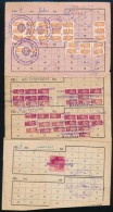 1954-1967 3 Db Pótbélyeglap Bélyegekkel - Non Classificati