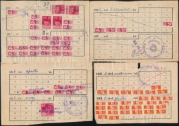 1952-1954 4 Db Pótbélyeglap Bélyegekkel - Non Classificati