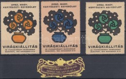 1908-1912 4 Klf Régi SzÅ‘lÅ‘ Ill. Virágkiállítási Levélzáró - Non Classificati